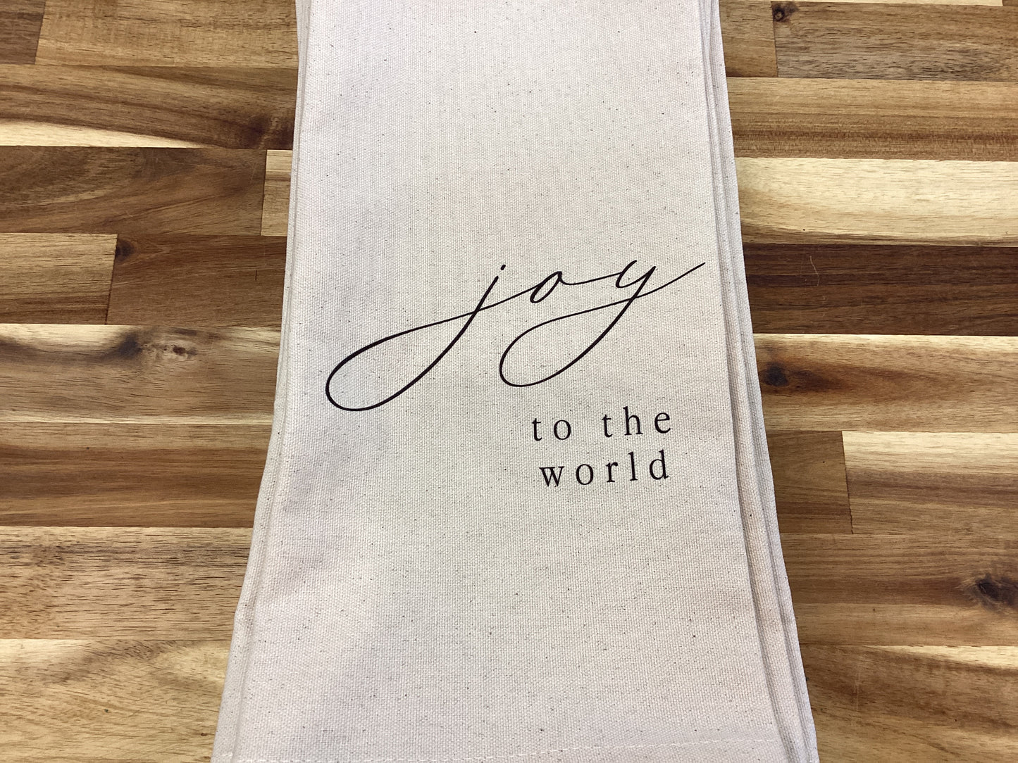 Joy To The World Christmas Tea Towel