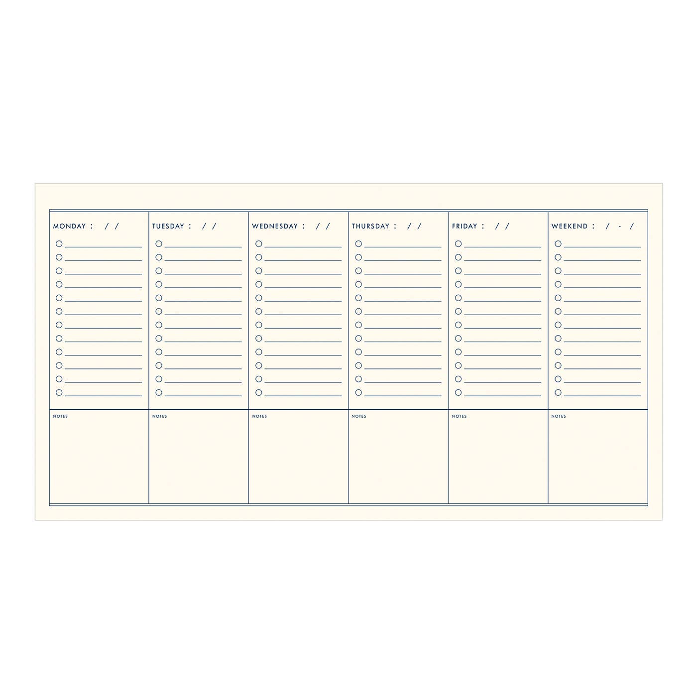 Treeline Weekly Planner: Peppercorn Cover | White Ink