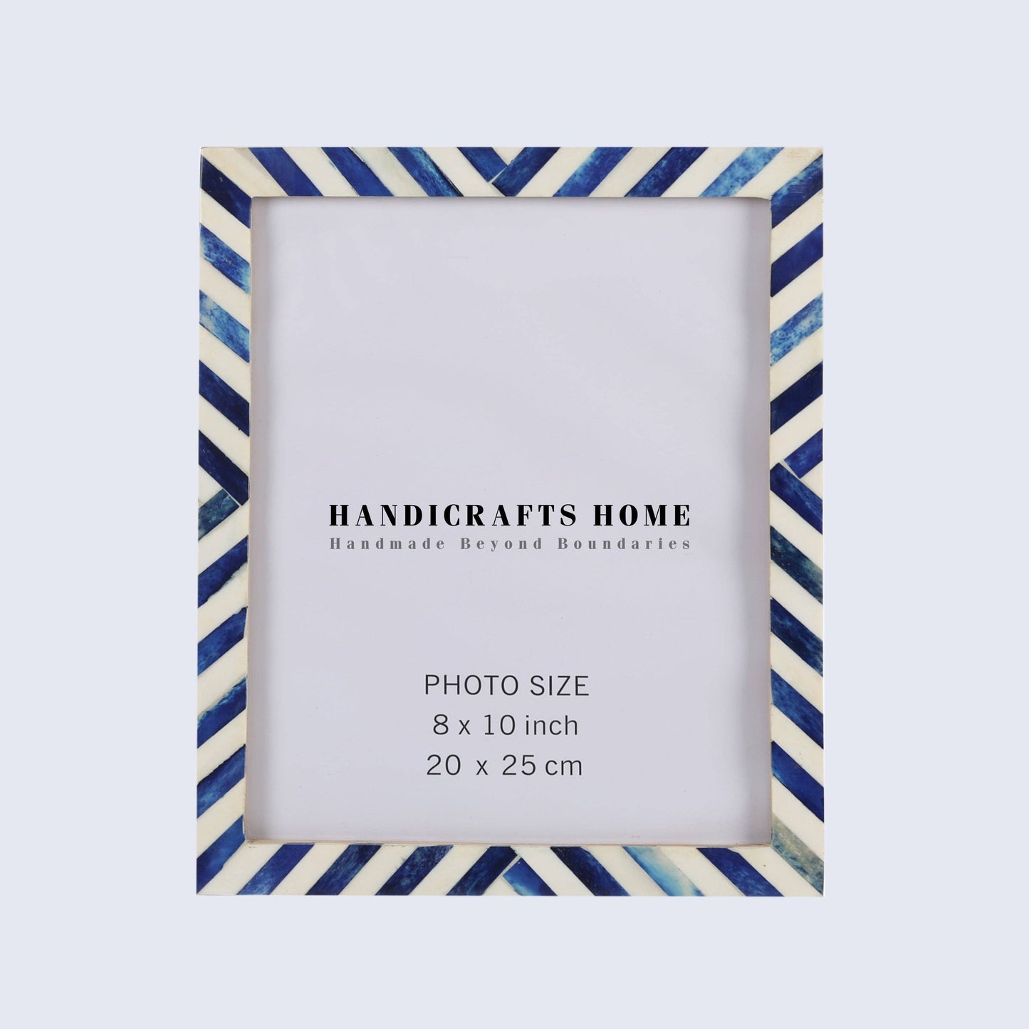 Photo Frames Chevron Pattern Blue & White 8x10 Inch: Blue