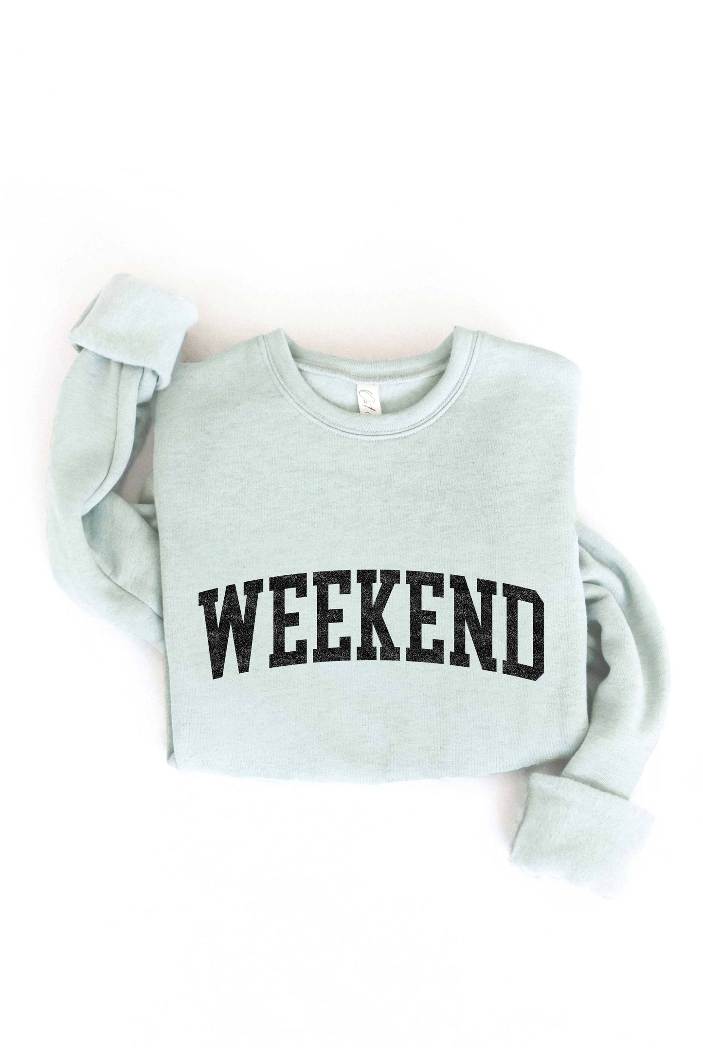 WEEKEND Graphic Sweatshirt: L / MAUVE