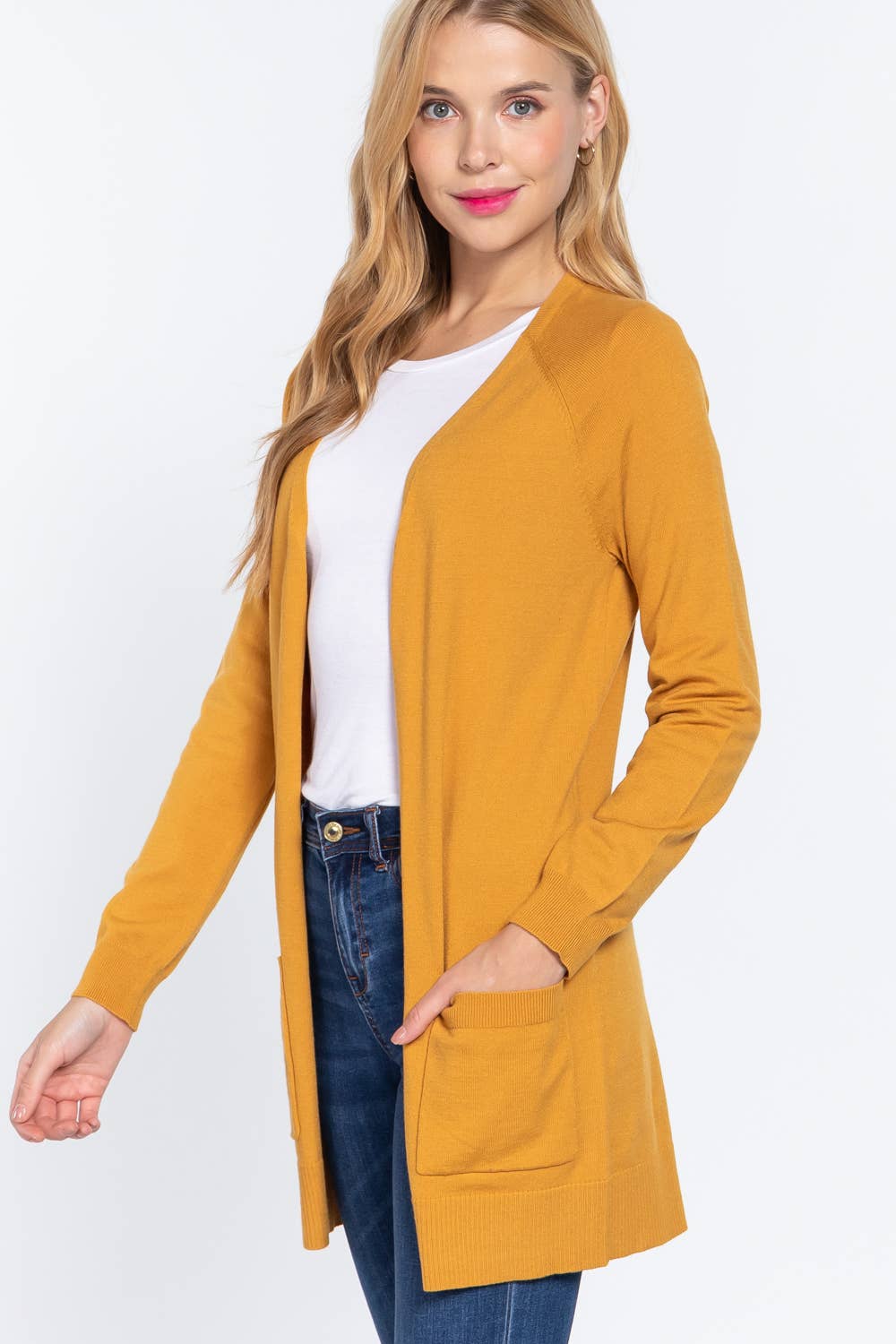 , SI-21342 RAGLAN SLV OPEN SWEATER CARDIGAN: BRG-wine-121403 / L