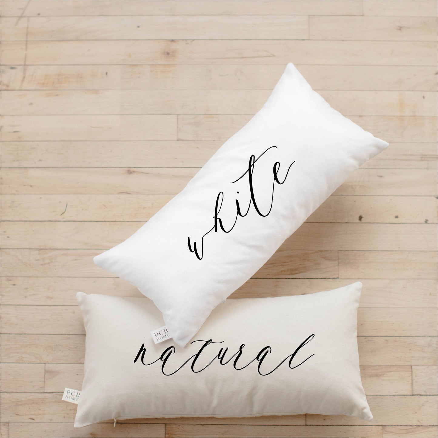Personalized Zip Code Lumbar Pillow: Natural / Poly-Cotton