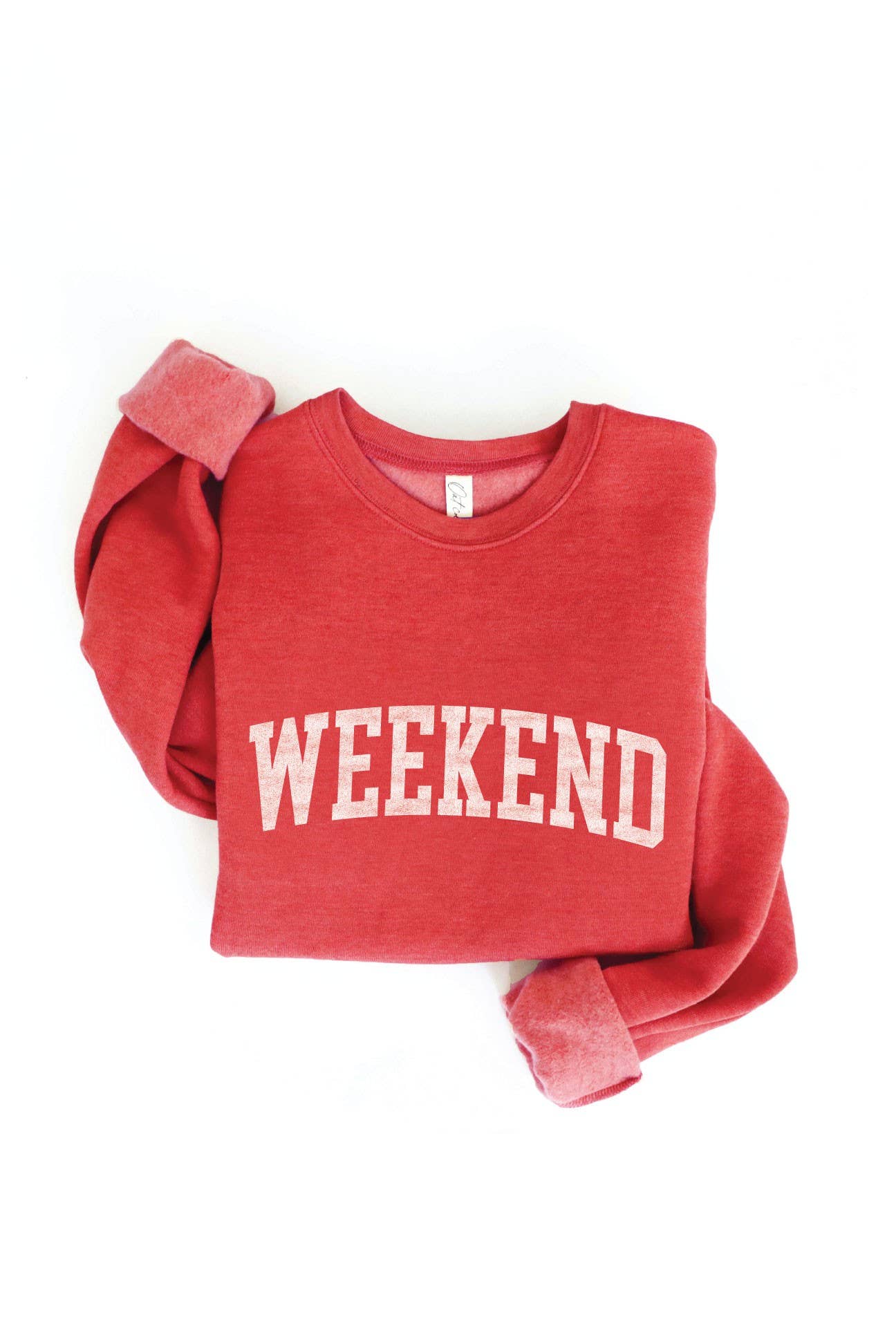 WEEKEND Graphic Sweatshirt: L / MAUVE