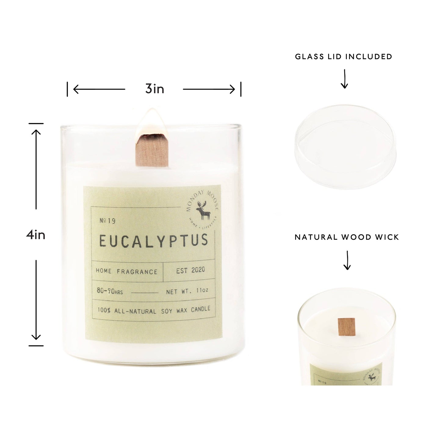 Sun Candle N. 19 (Eucalyptus, 11 oz.)