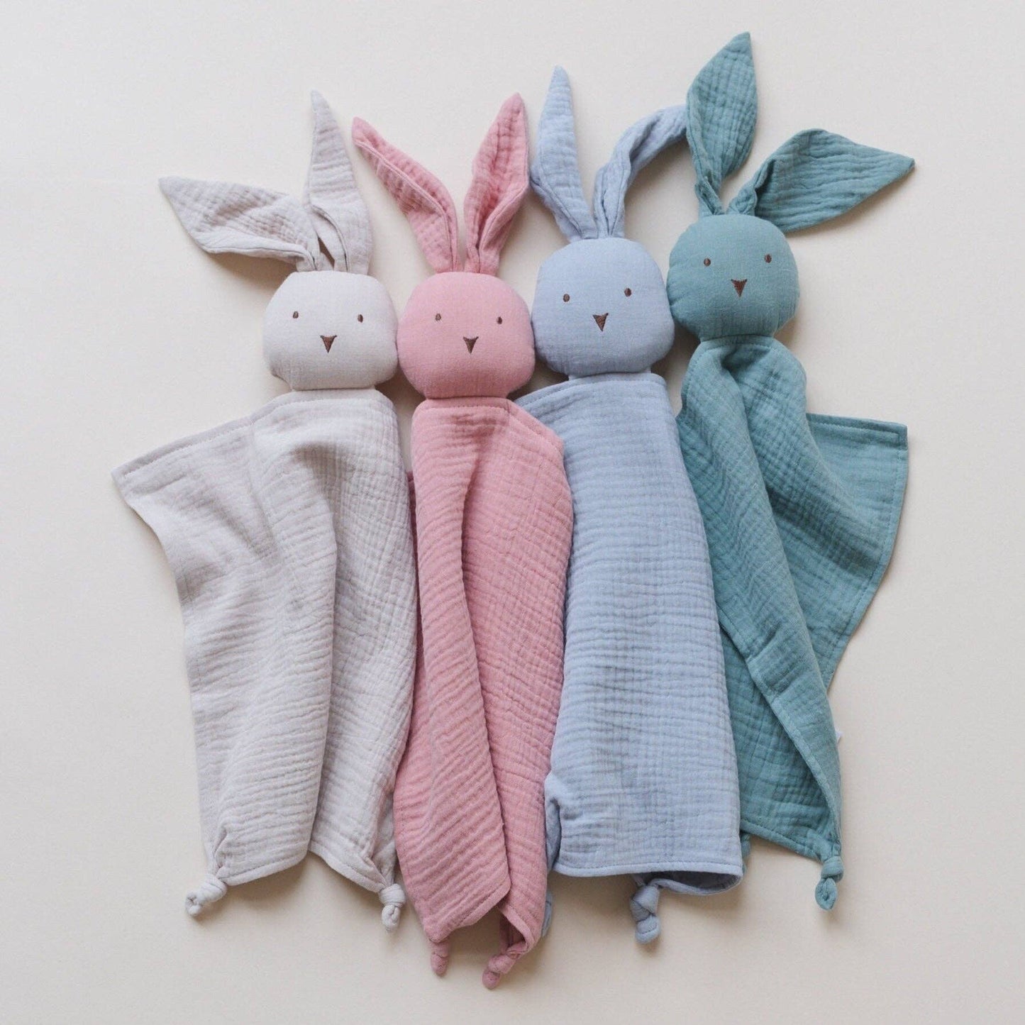 Organic Cotton Bunny Lovey: Blue