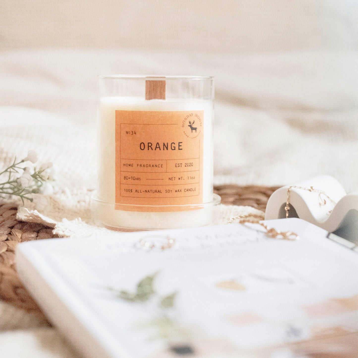 Sun Candle N. 34 (Orange, 11 oz.)