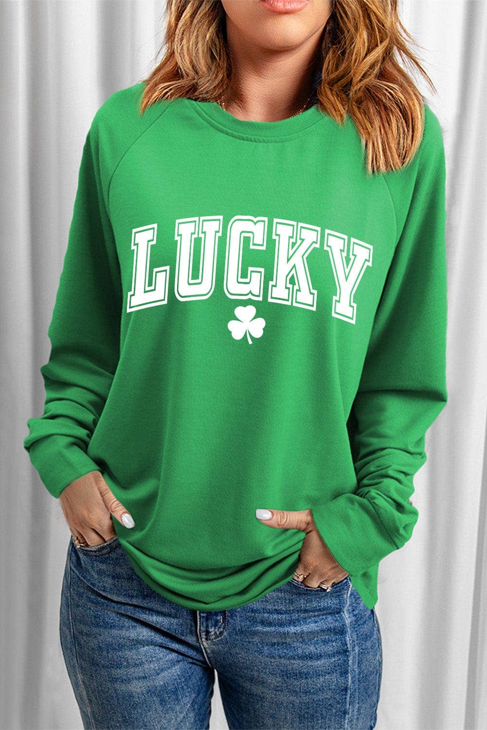 St Patricks Lucky Graphic Sweatshirt: XL / Green
