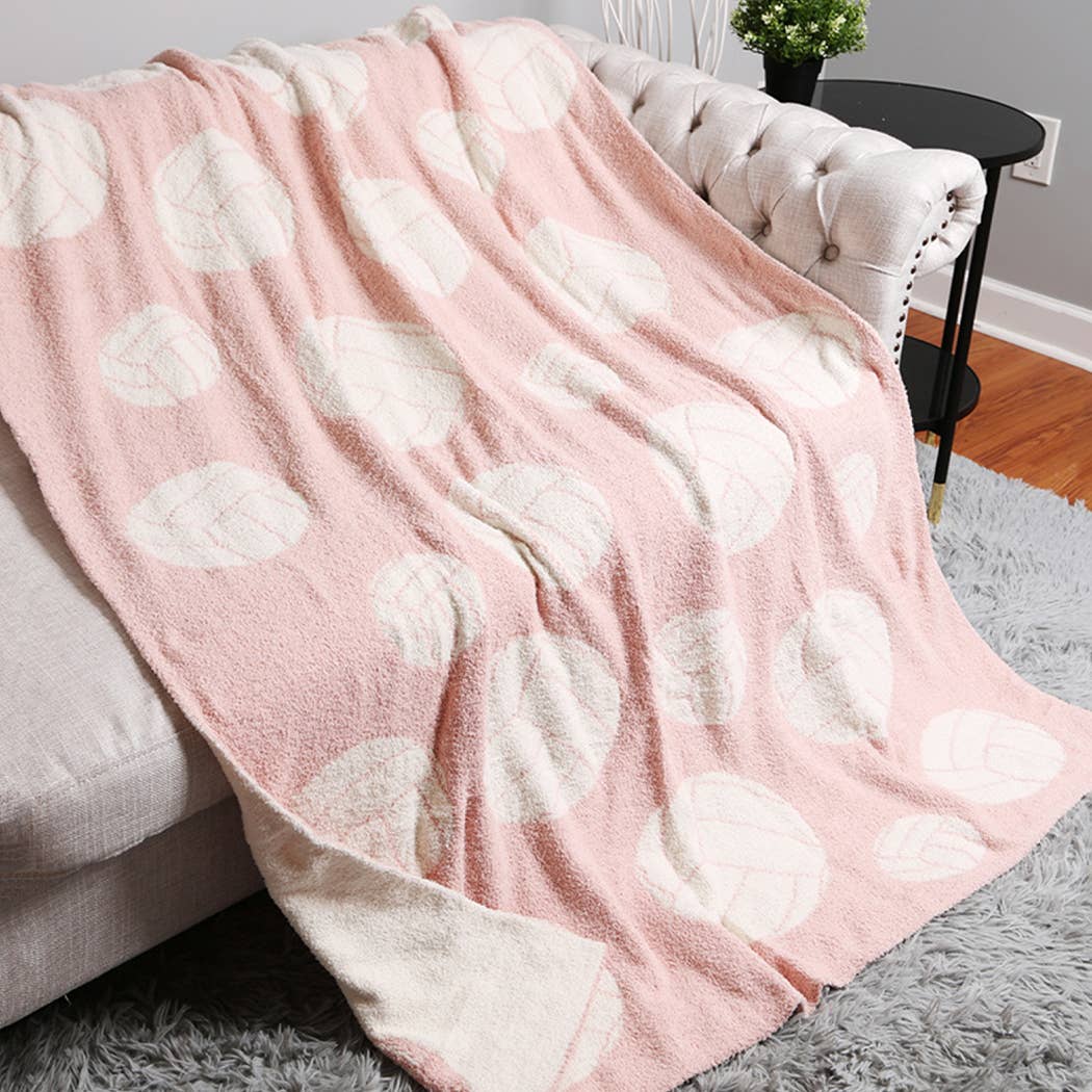 Volleyball Throw Blanket : Blue