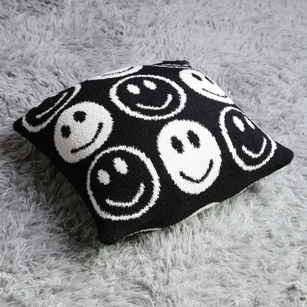 Happy Face pillow: FUCHSIA