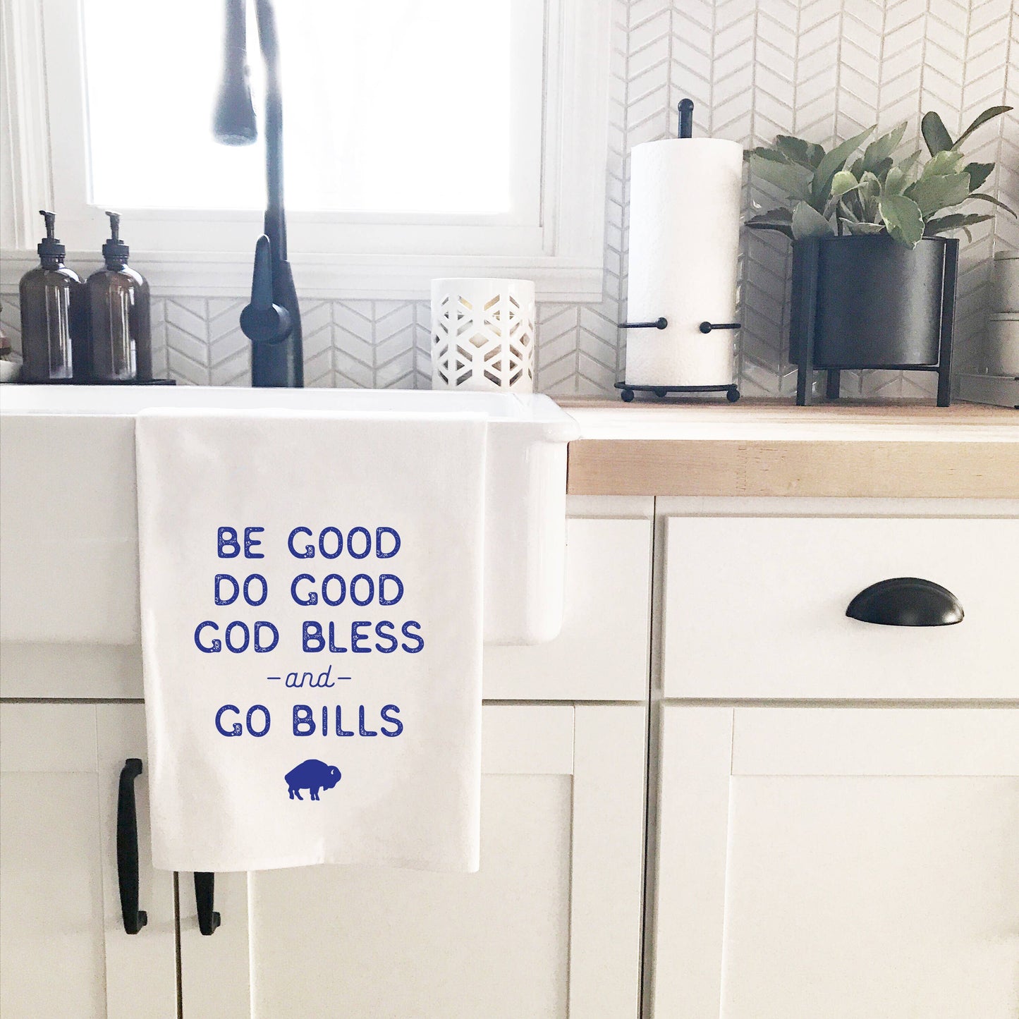 Buffalo Bills NY Tea Towel - Be Good Go Bills Home Decor