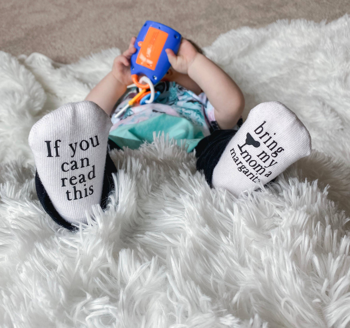 Bring my Mom a Margarita Baby Socks | Items for Moms | Baby: 6-18mo