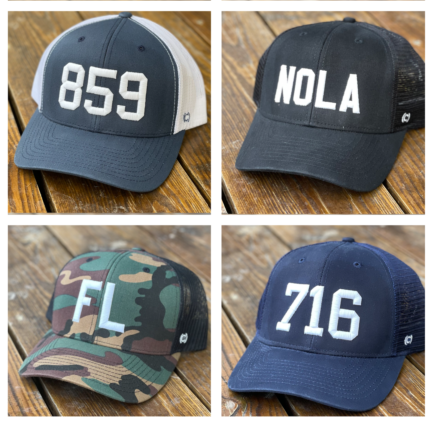 TRUCKER HATS - Customize Code: Navy & White Trucker…585 or ROC
