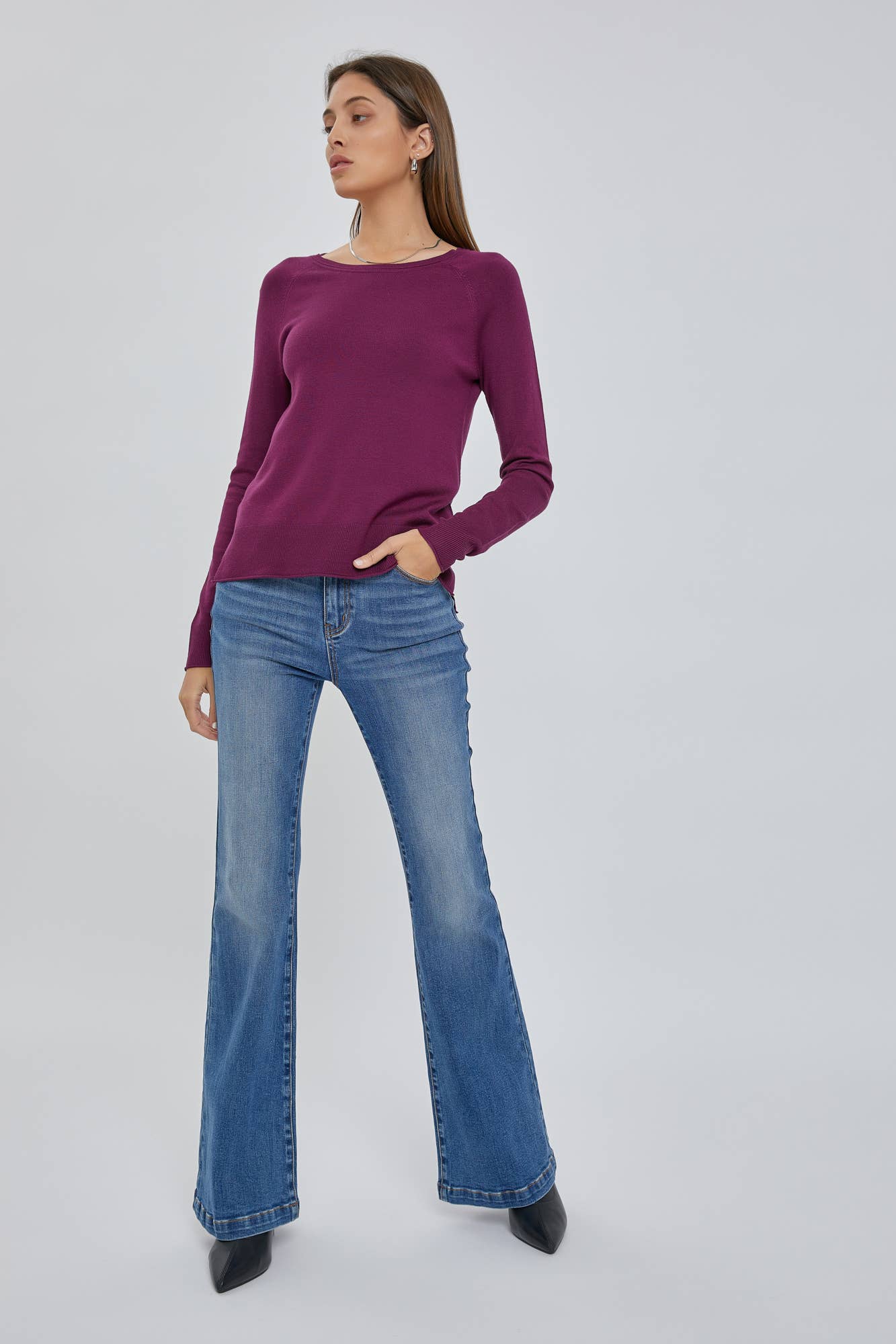 The Camille Sweater: Small / Cobalt