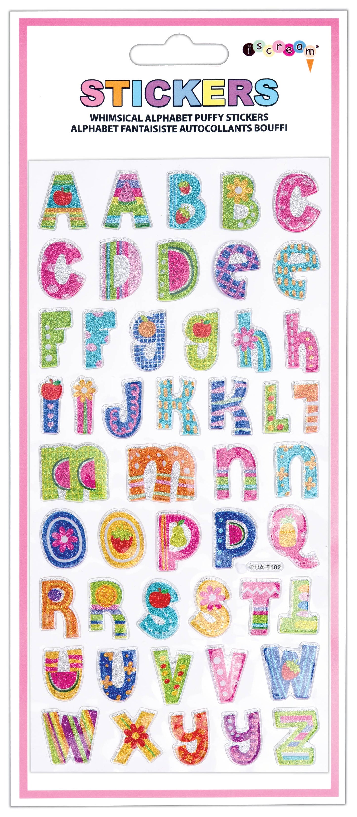 Whimsical Alphabet Puffy Stickers