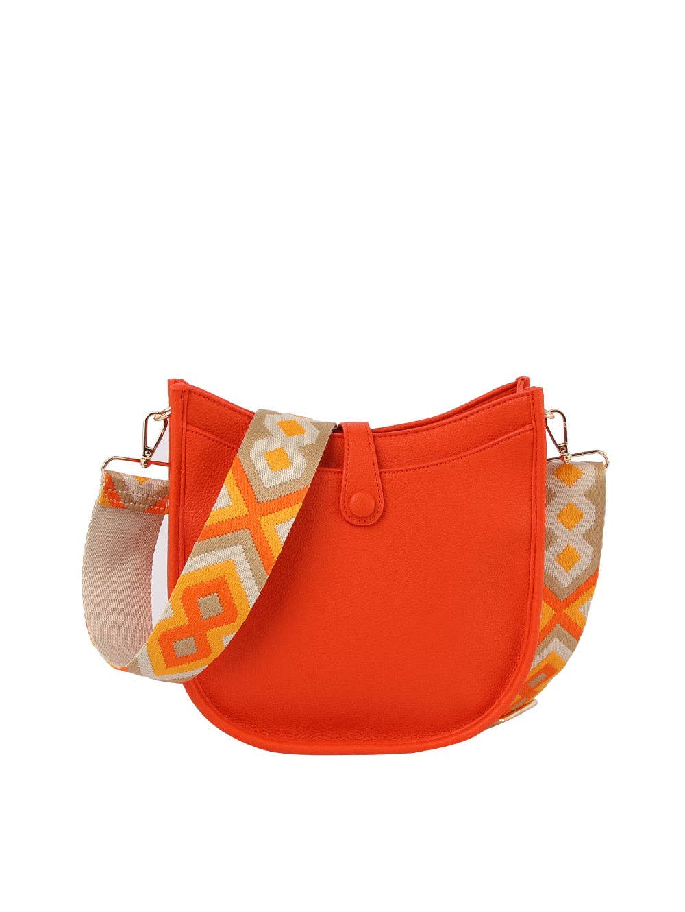 Structured crossbody with guitar strap: Kelly Green