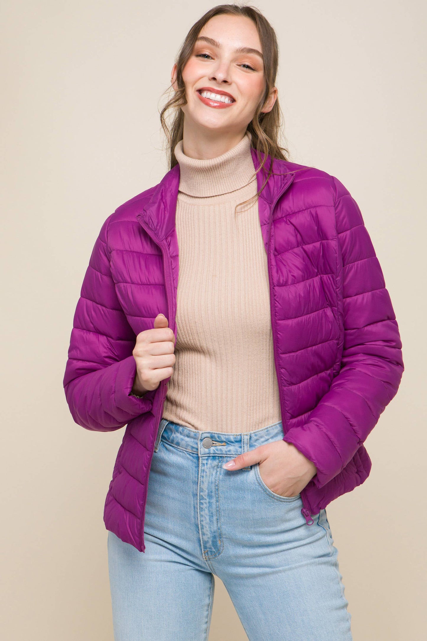 Christmas Ultra Lightweight Padded Thermal Zip Up Jacket: GREEN-160404 / L