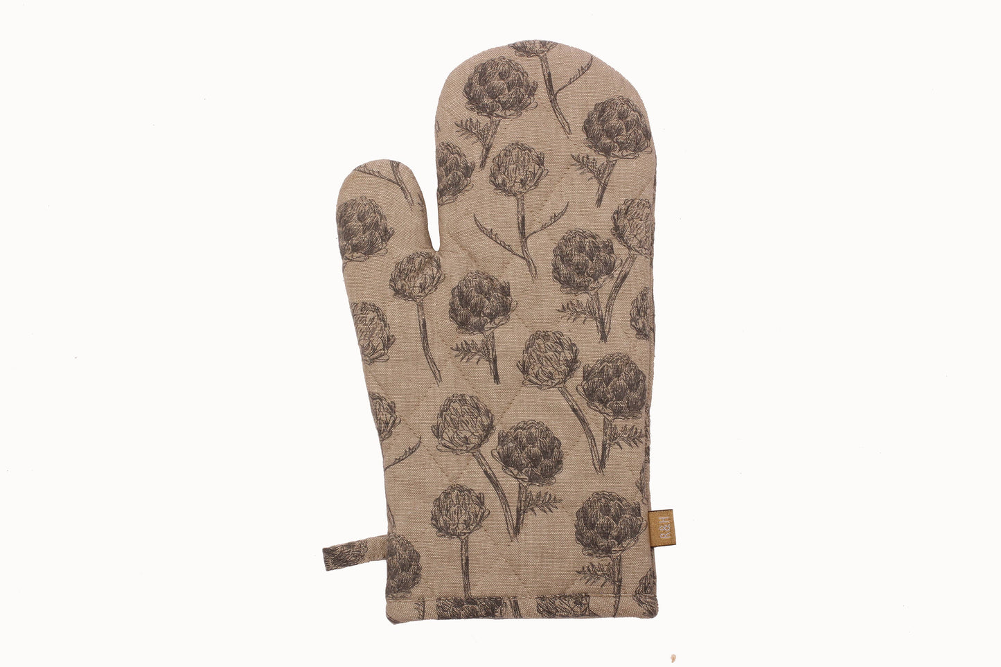 Oven Gloves Artichoke in Charcoal