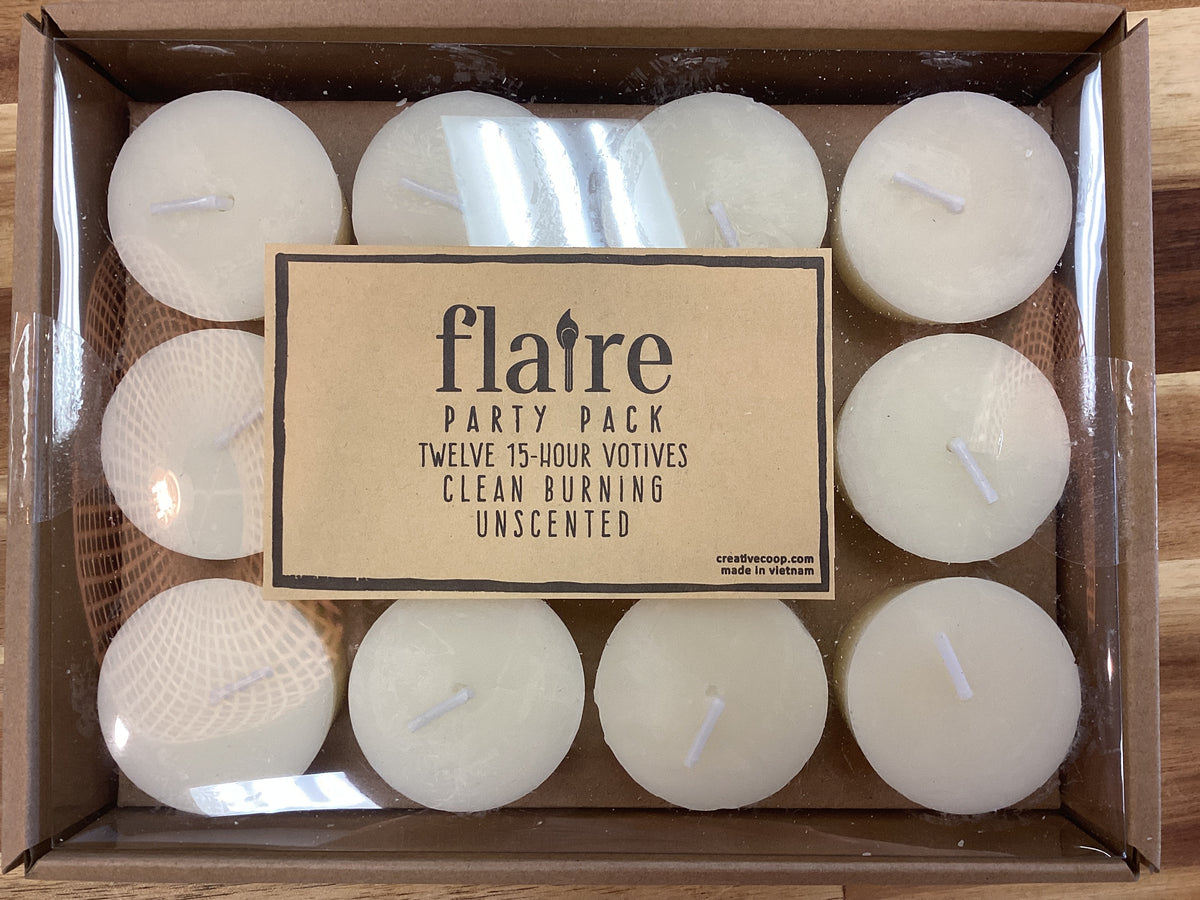 Unscented votive candle set of 12