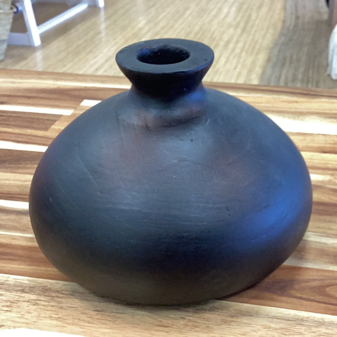 Paulownia wood vase…black