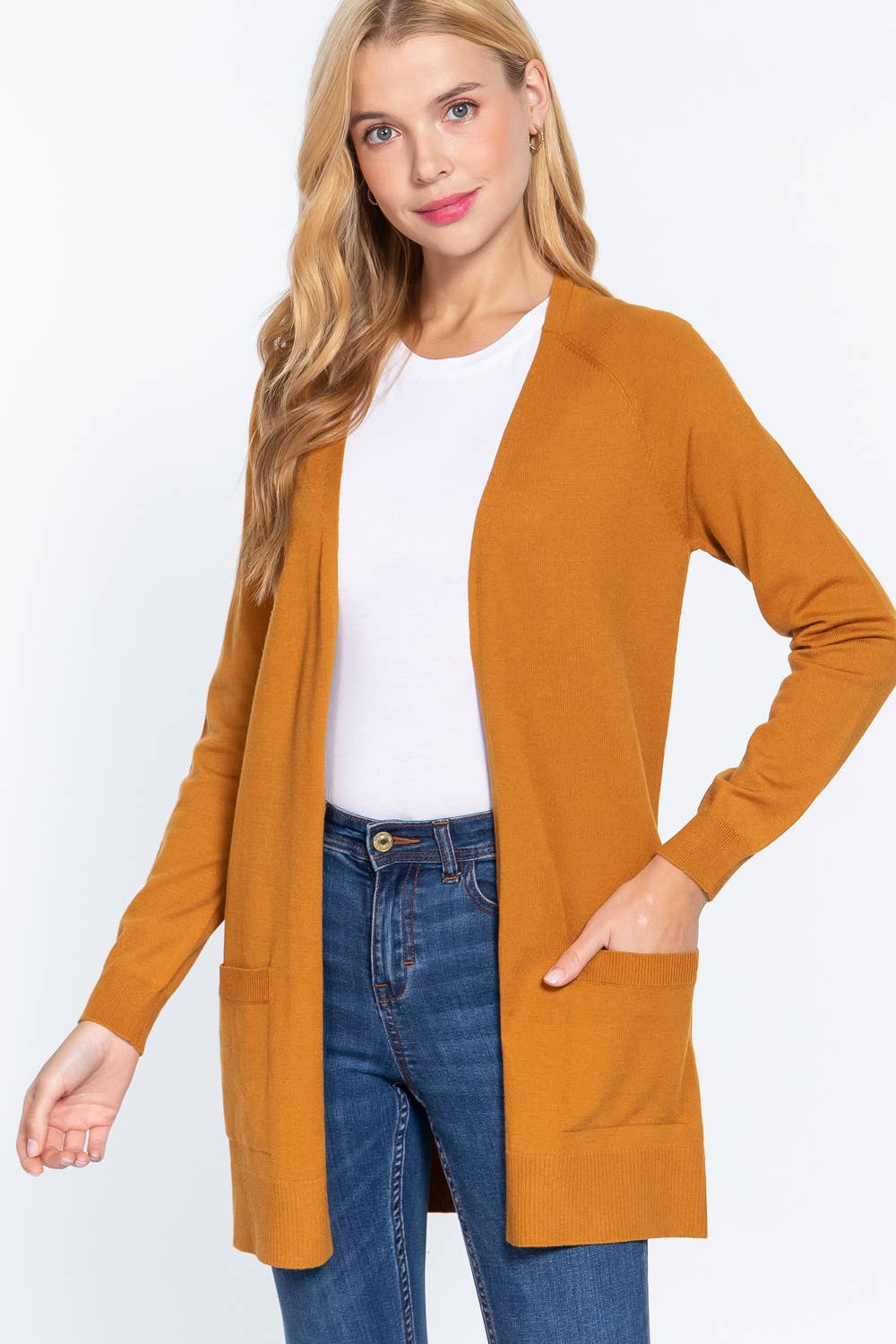 , SI-21342 RAGLAN SLV OPEN SWEATER CARDIGAN: BRG-wine-121403 / L