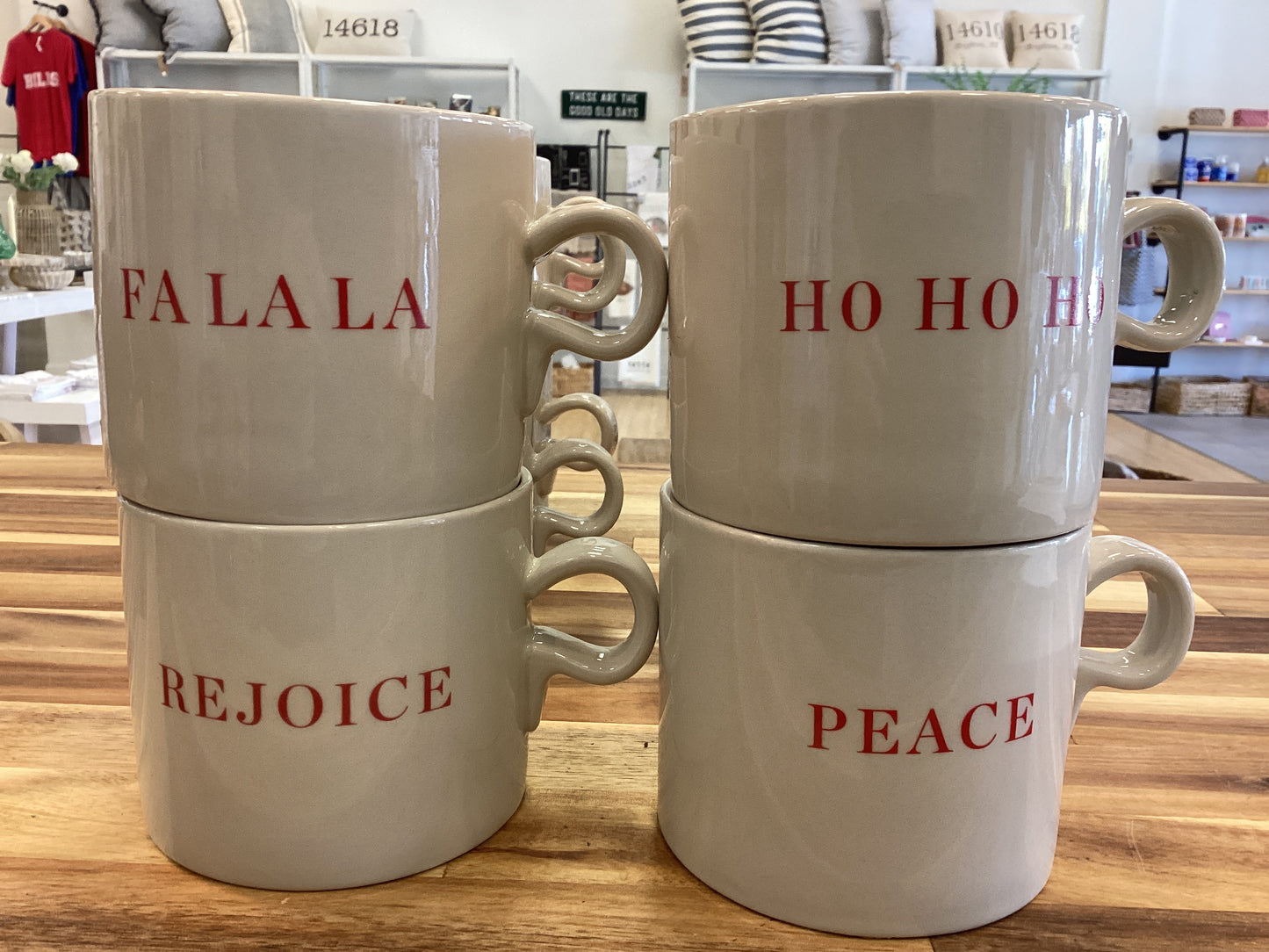 Holiday mug, 4 sayings