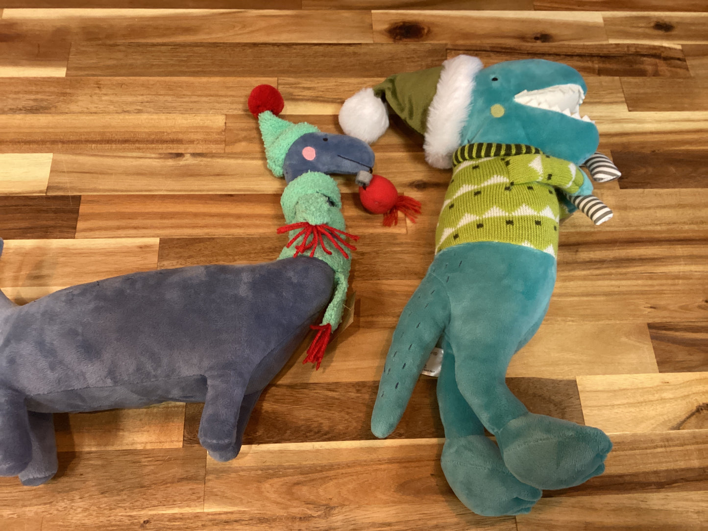 Christmas dinosaur stuffed animal