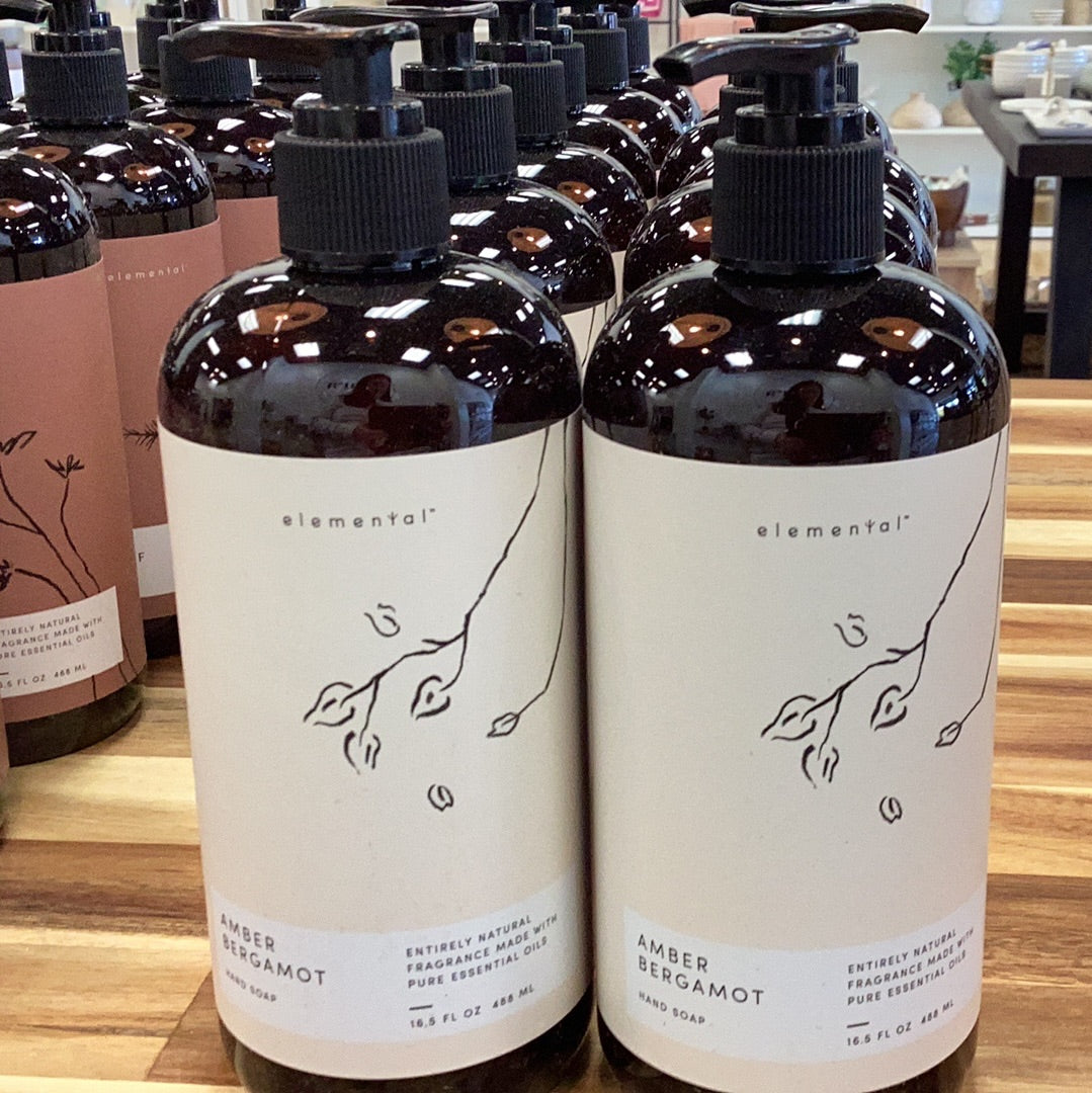 Elemental amber bergamot hand soap