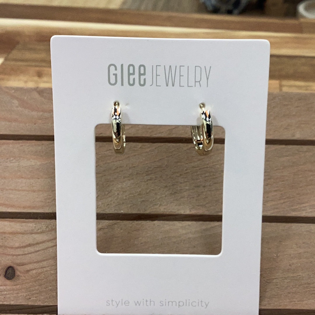 Glee Mini circular hoops gold