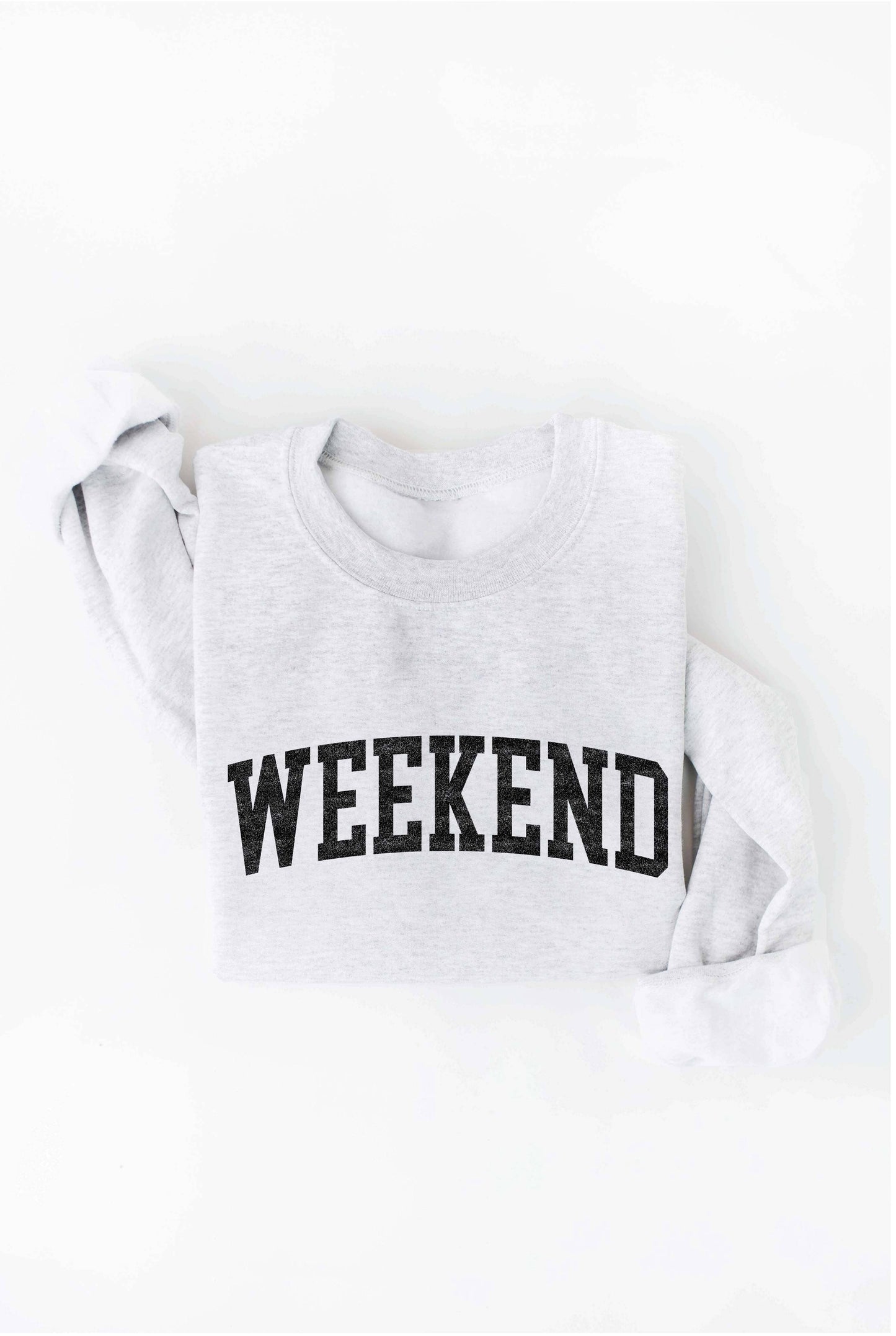 WEEKEND Graphic Sweatshirt: L / MAUVE