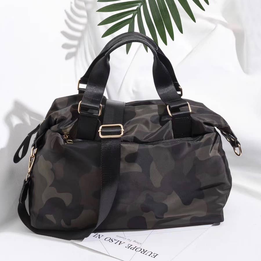 Nylon Travel Bag: Black
