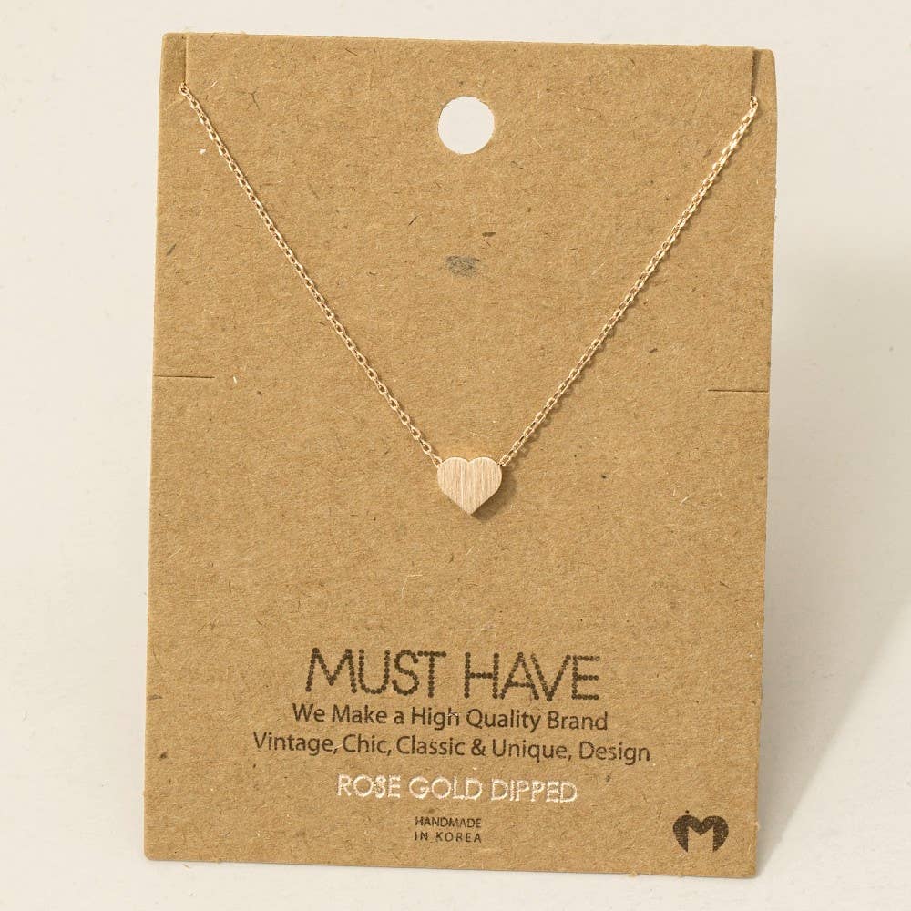 Dainty Heart Necklace: Silver