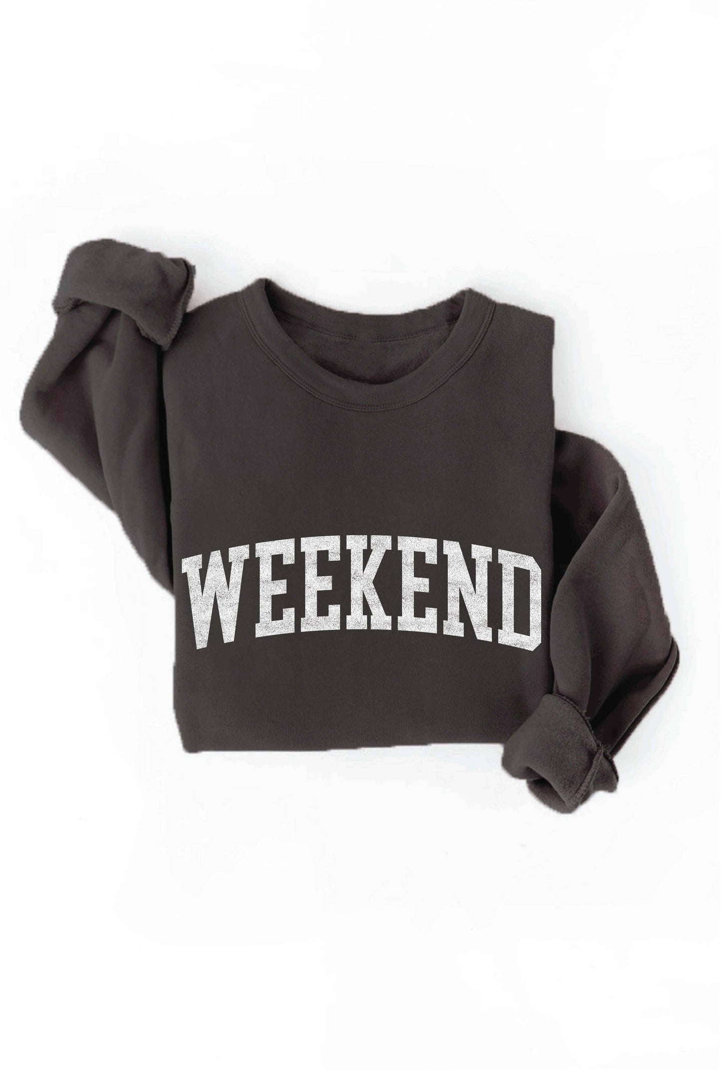 WEEKEND Graphic Sweatshirt: L / MAUVE