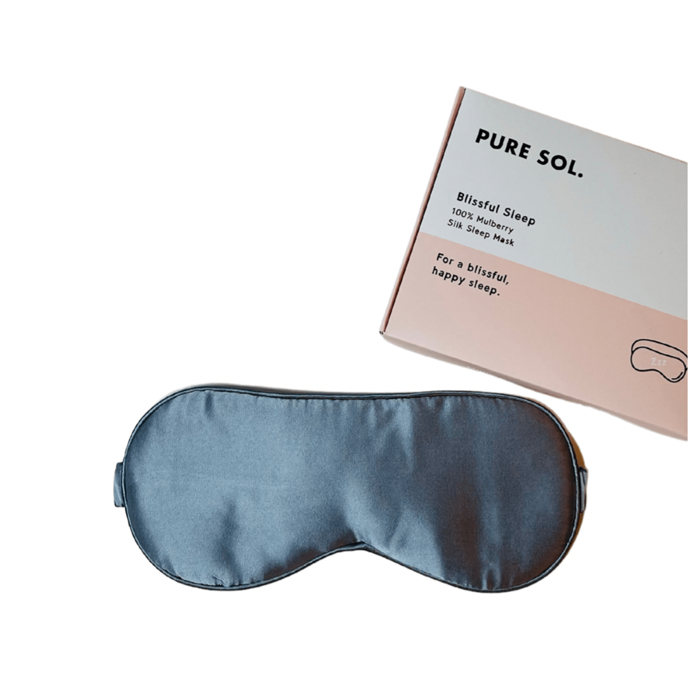 Mulberry Silk Eye Sleep Eye Mask - Silk Sleep Mask: Charcoal