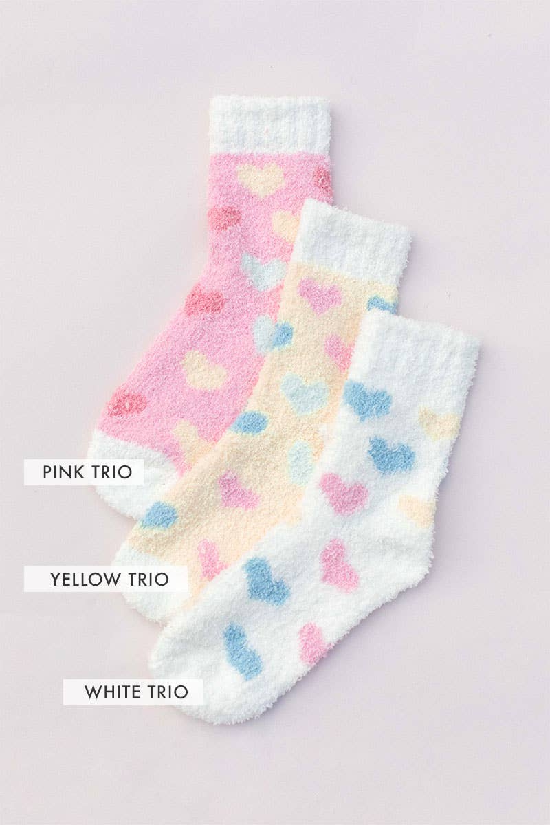 Valentine's Heart Socks Fuzzy Socks: Green