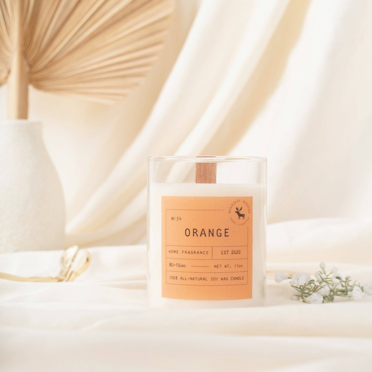 Sun Candle N. 34 (Orange, 11 oz.)