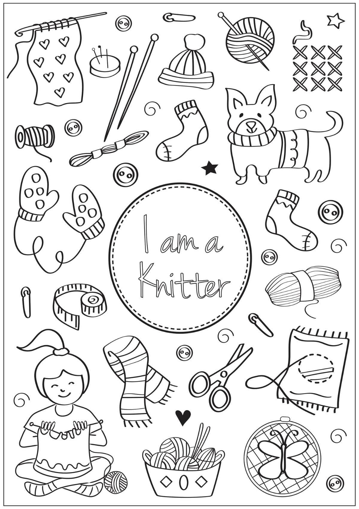 Coloring Book for Girls - "I Am Creative"