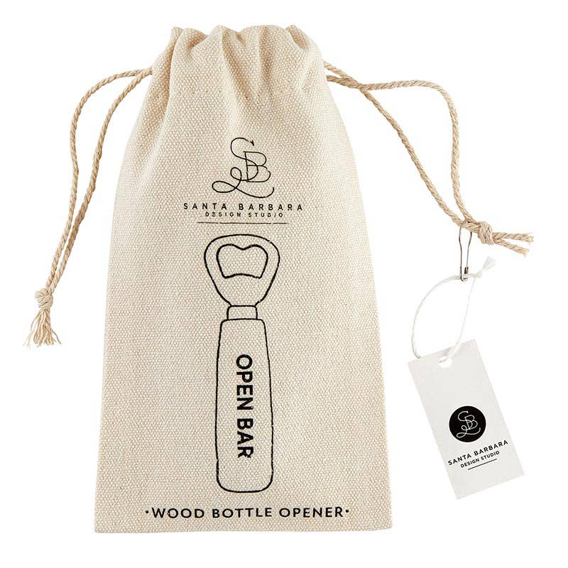 Wood Bottle Opener - Open Bar