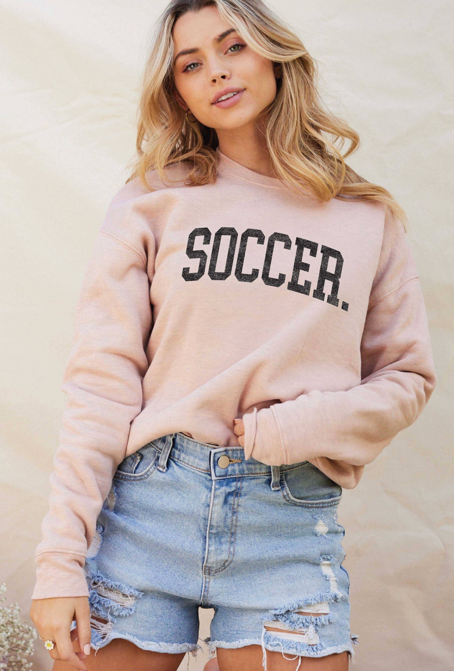 SOCCER Graphic Sweatshirt: L / DARK GREY