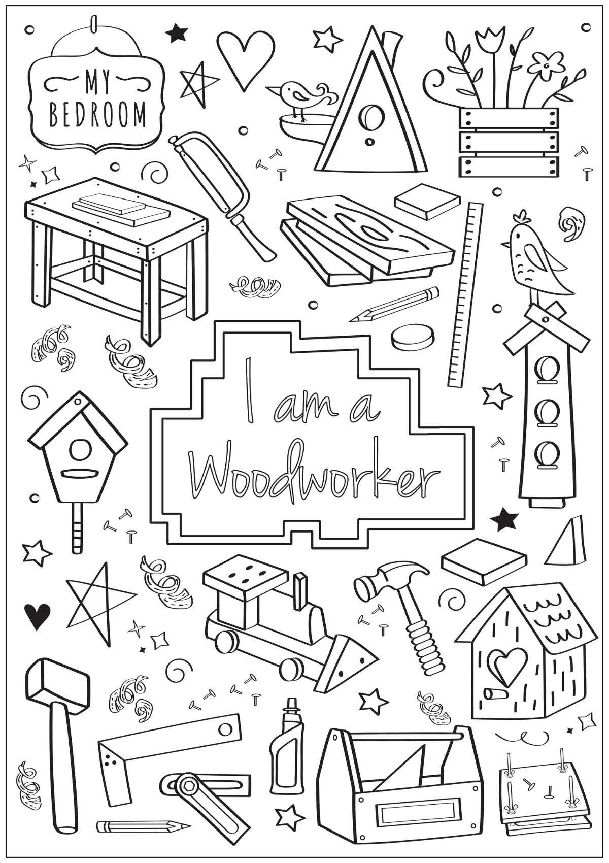 Coloring Book for Girls - "I Am Creative"