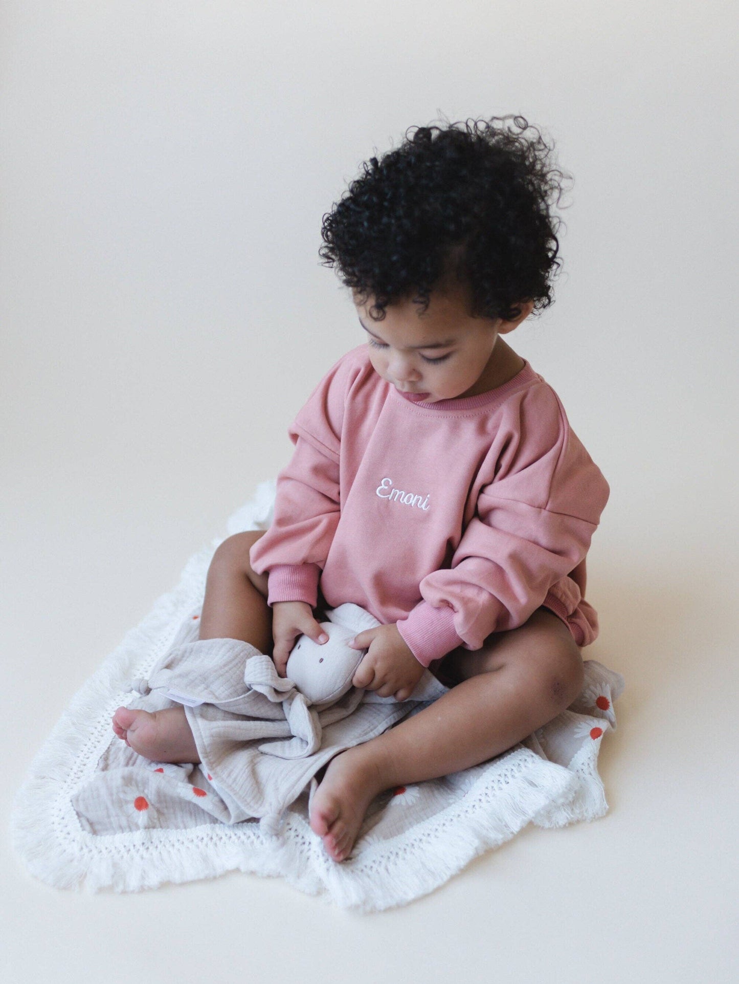 Organic Cotton Bunny Lovey: Blue