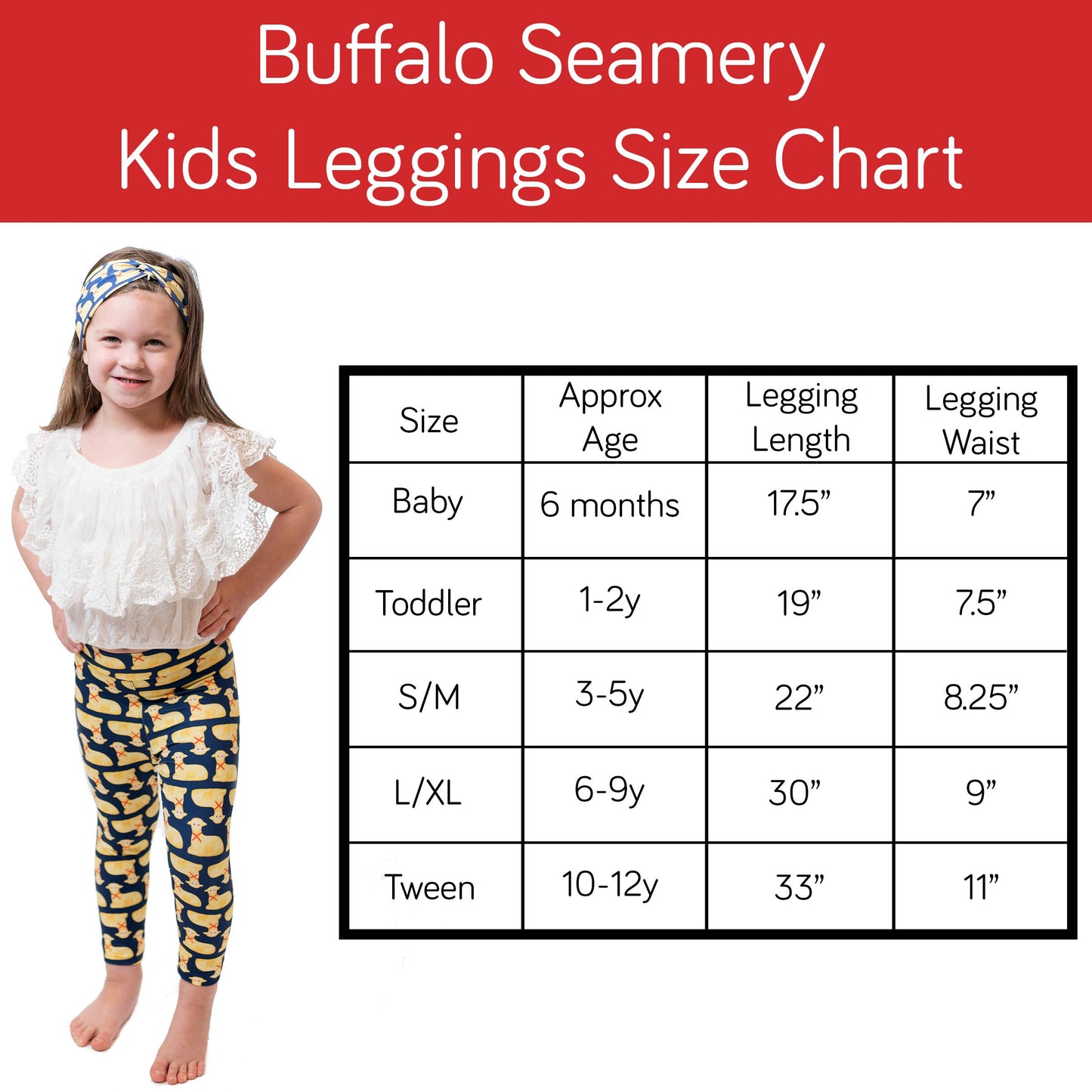 Kid's Red and Blue Buffalo Leggings: Kid's Large/X-Large