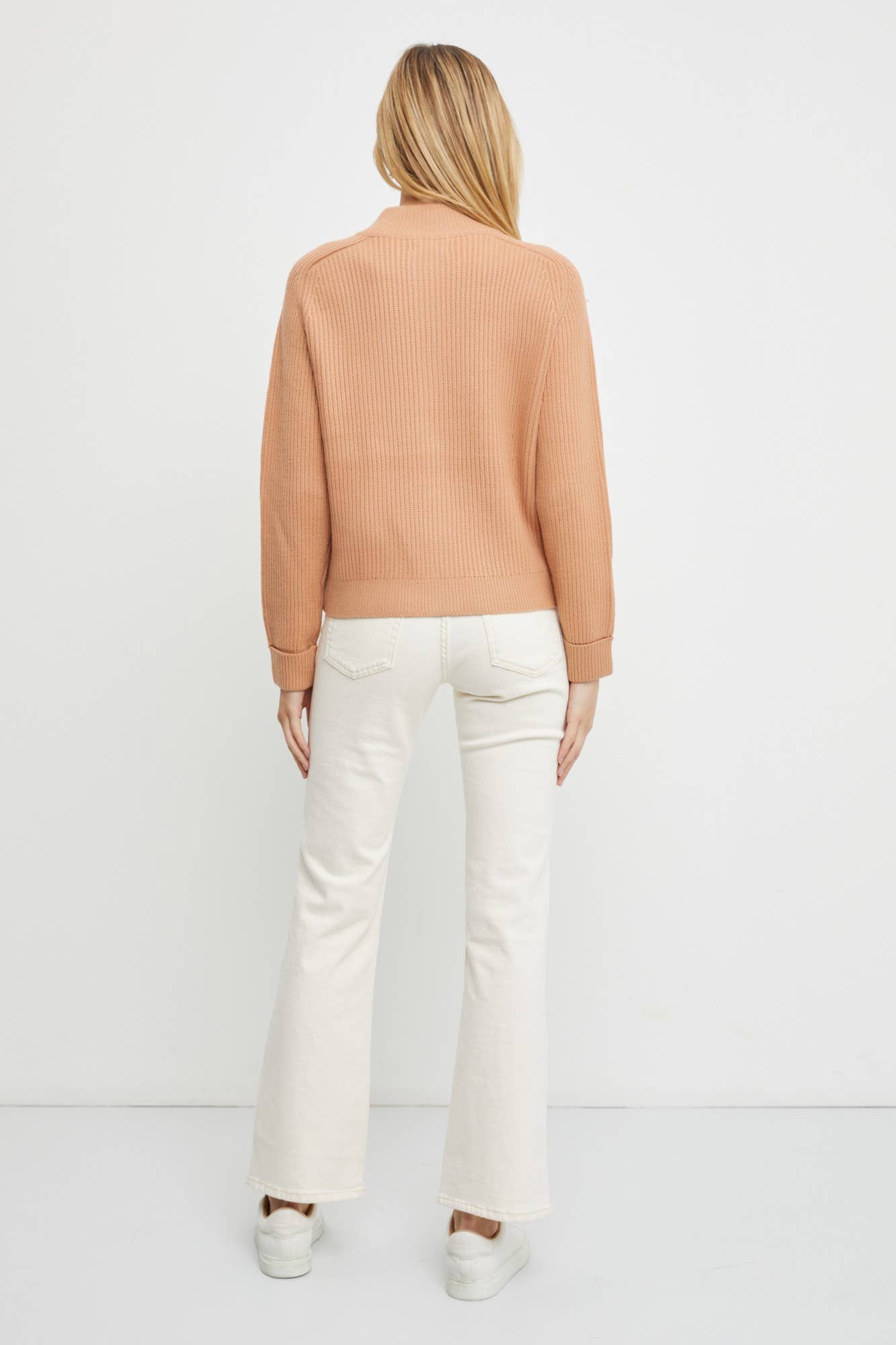 Zip Up Sweater Jacket: SM / Kale