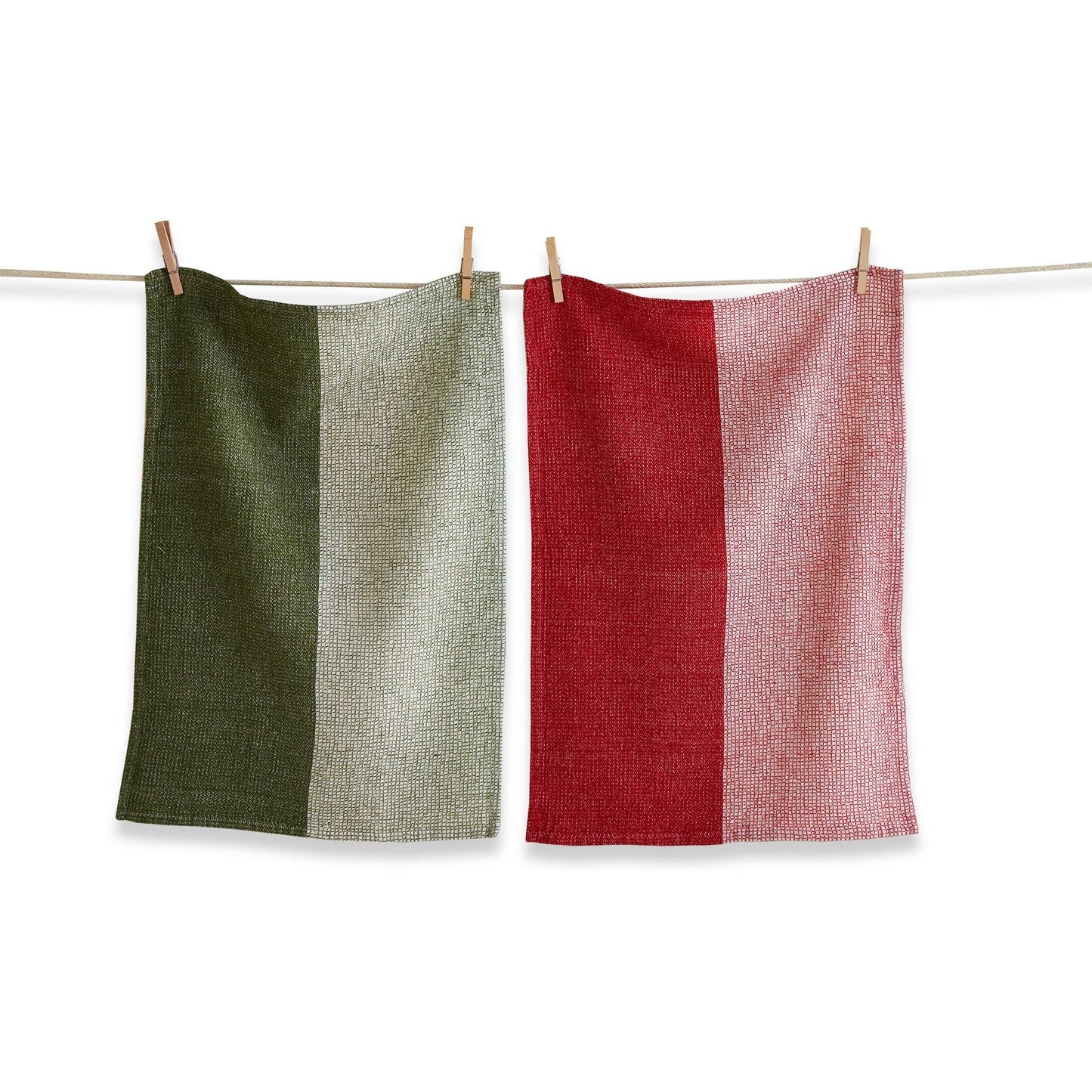 Christmas Joyful Waffle Weave Dishtowel Set of 2 - Multi