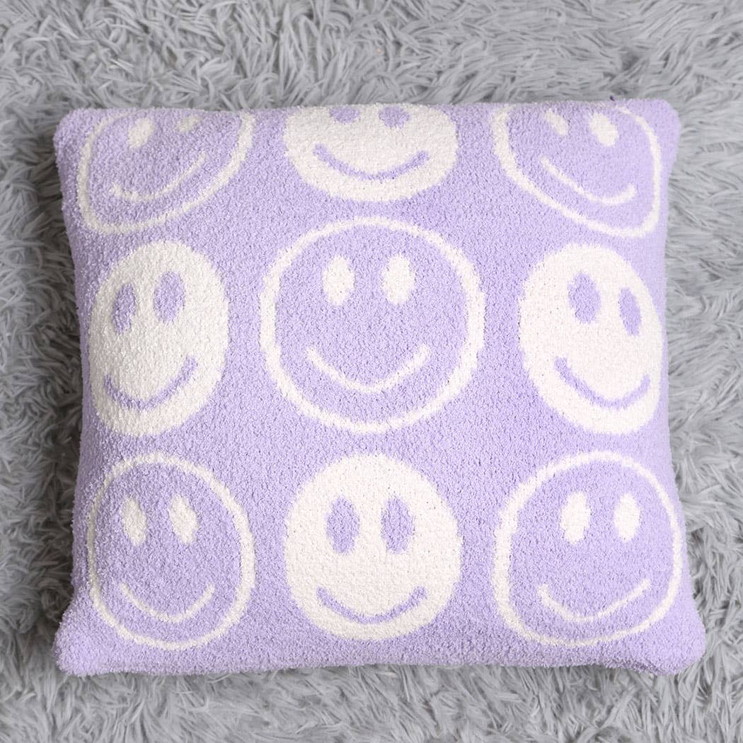 Happy Face pillow: FUCHSIA