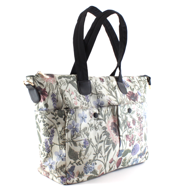 P22146 Waterproof Nylon Bag: 05 Poka Dot Black