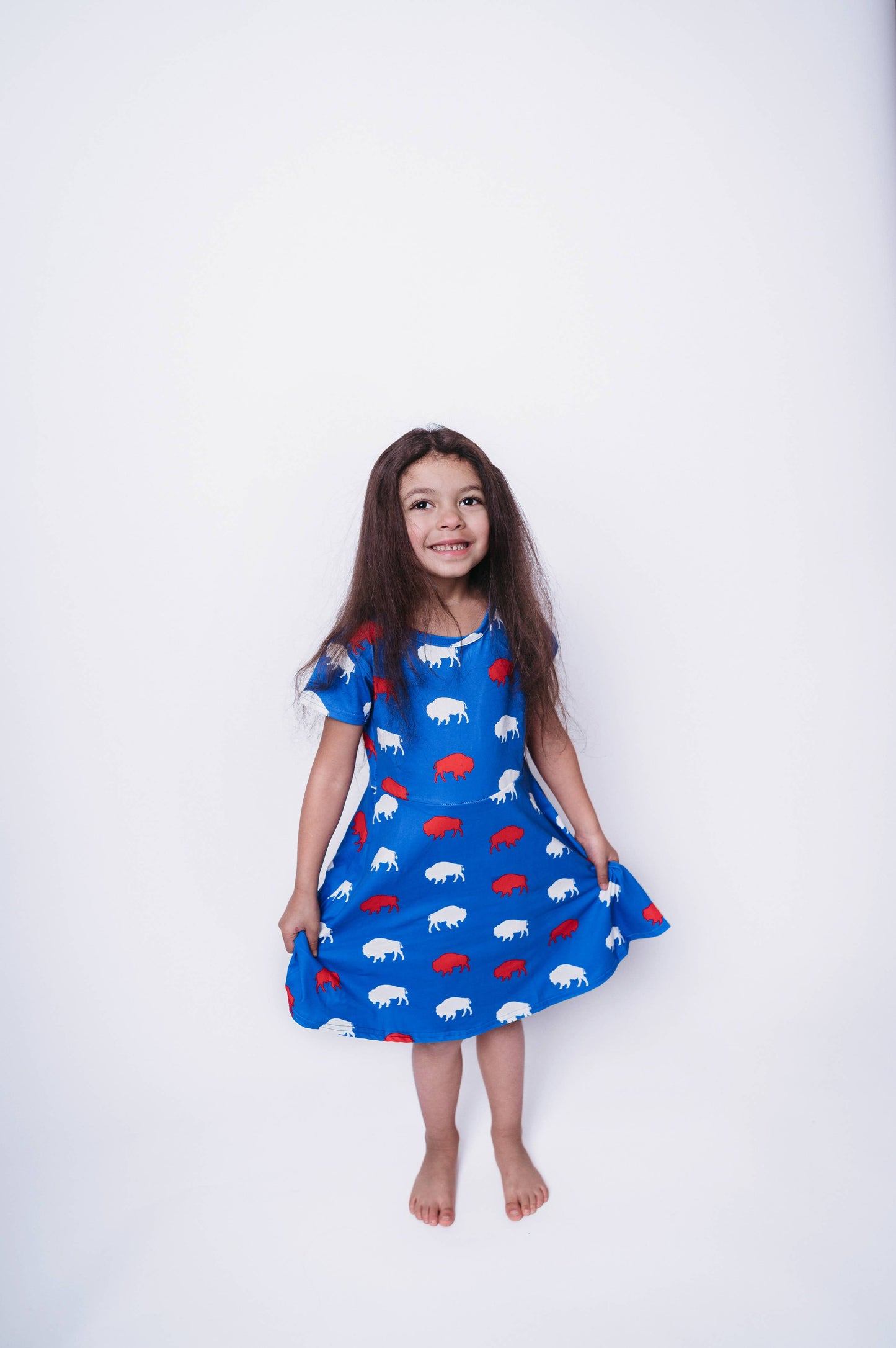 Red and Blue Buffalo Dress: XL