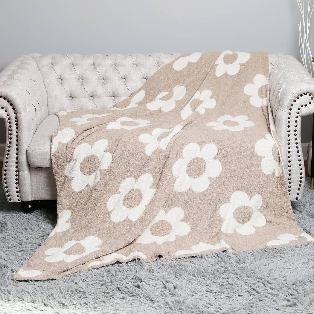 Daisy Throw Blanket : Beige