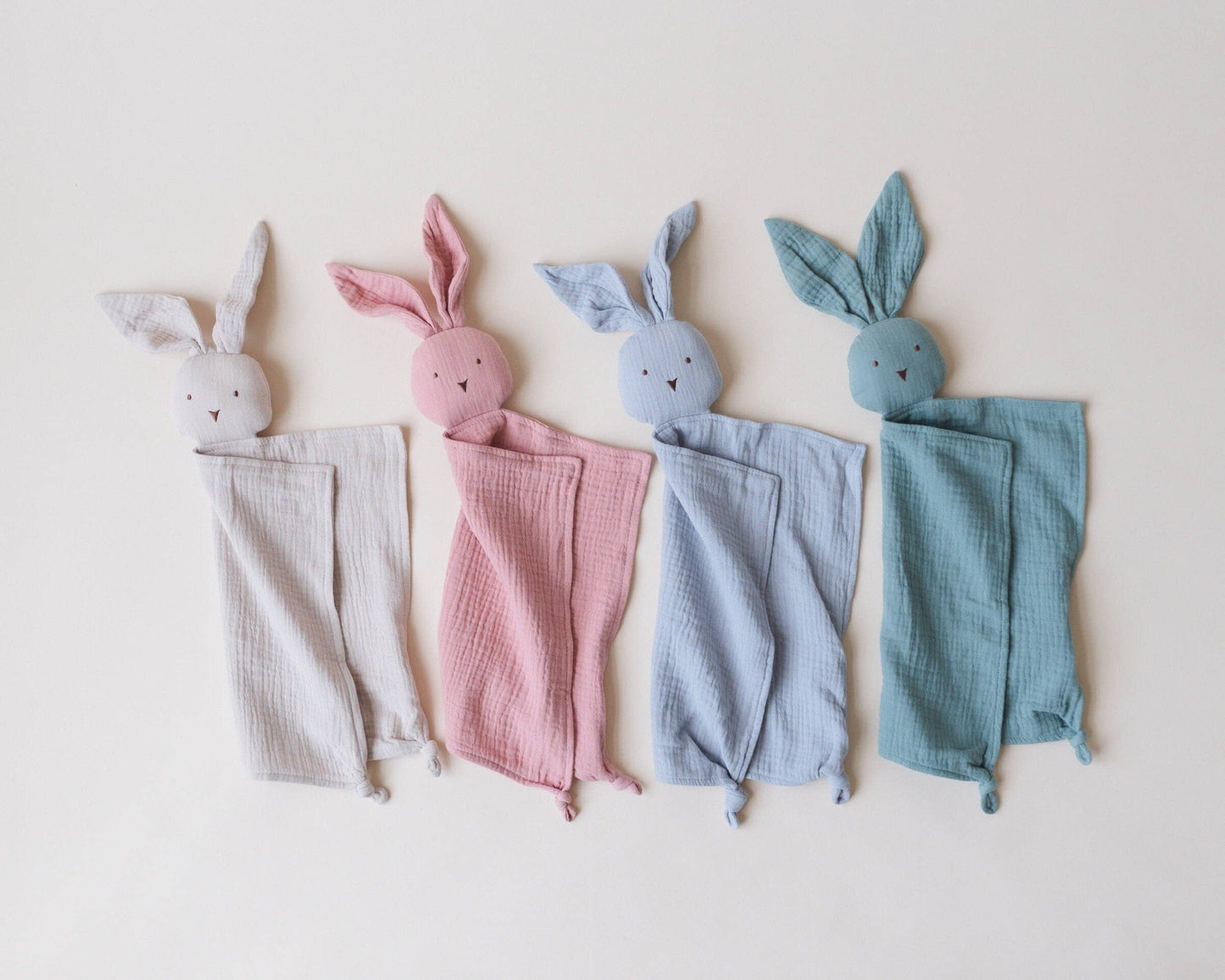 Organic Cotton Bunny Lovey: Blue