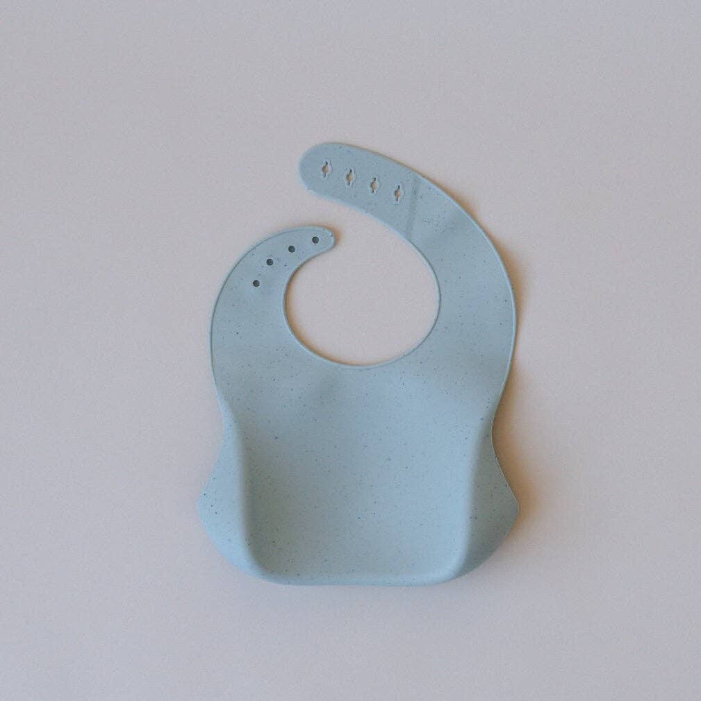 Speckled Silicone Bib: Sage Speckle