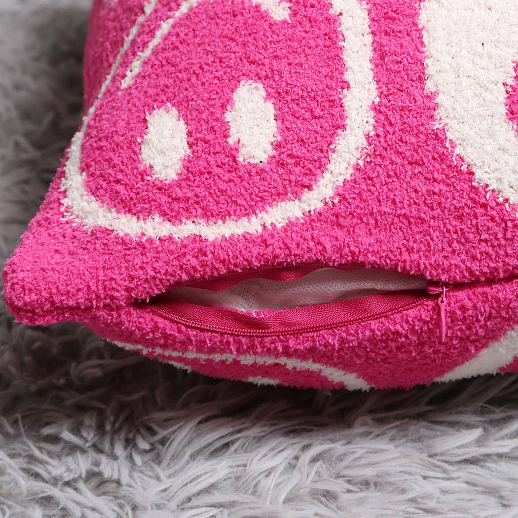 Happy Face pillow: purple